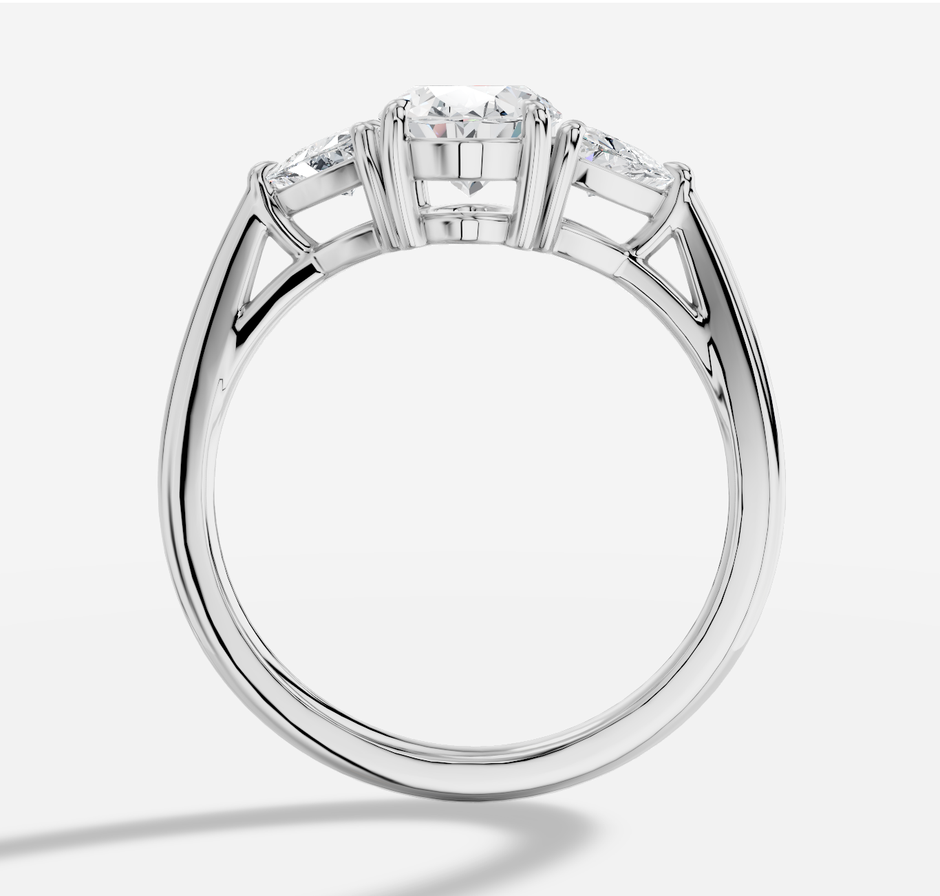 Oval Diamond Ring in 18K White Gold - 图片 4