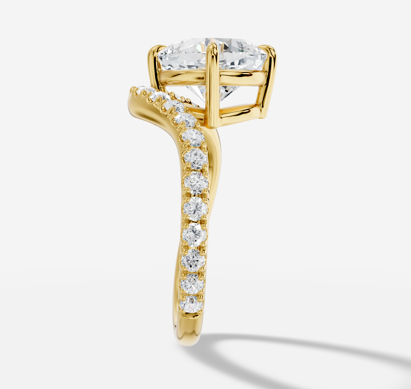 Cushion Diamond Ring in 18K Yellow Gold - 图片 2