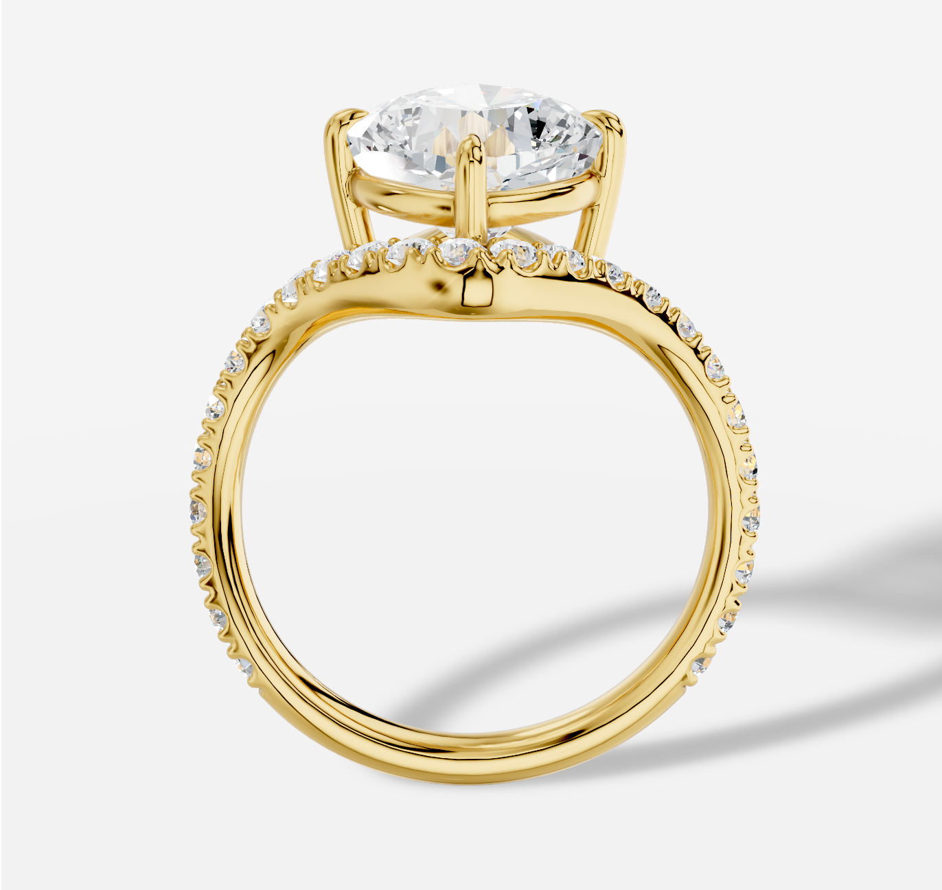 Cushion Diamond Ring in 18K Yellow Gold - 图片 5