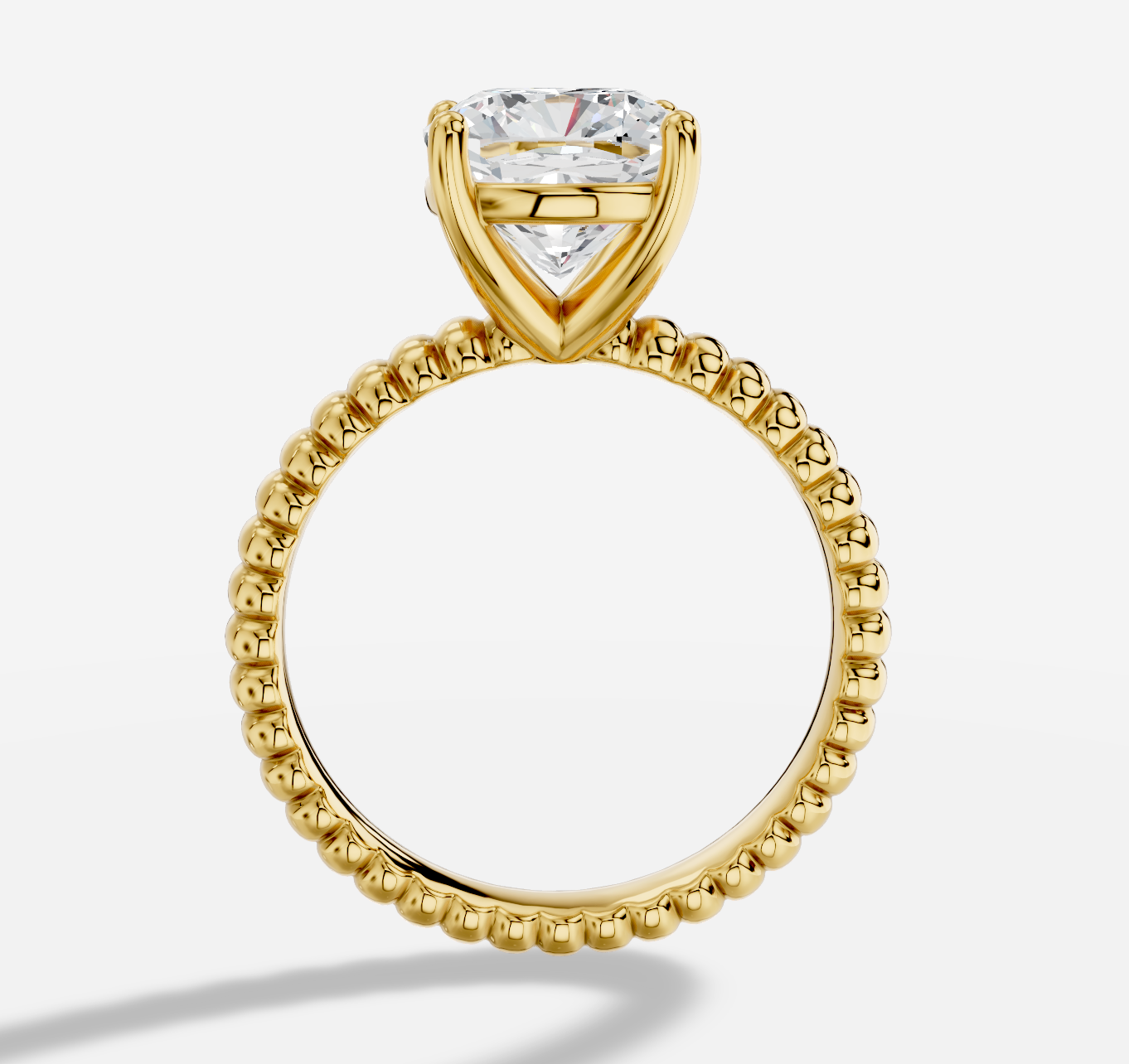 Cushion Diamond Ring in 18K Yellow Gold - 图片 5