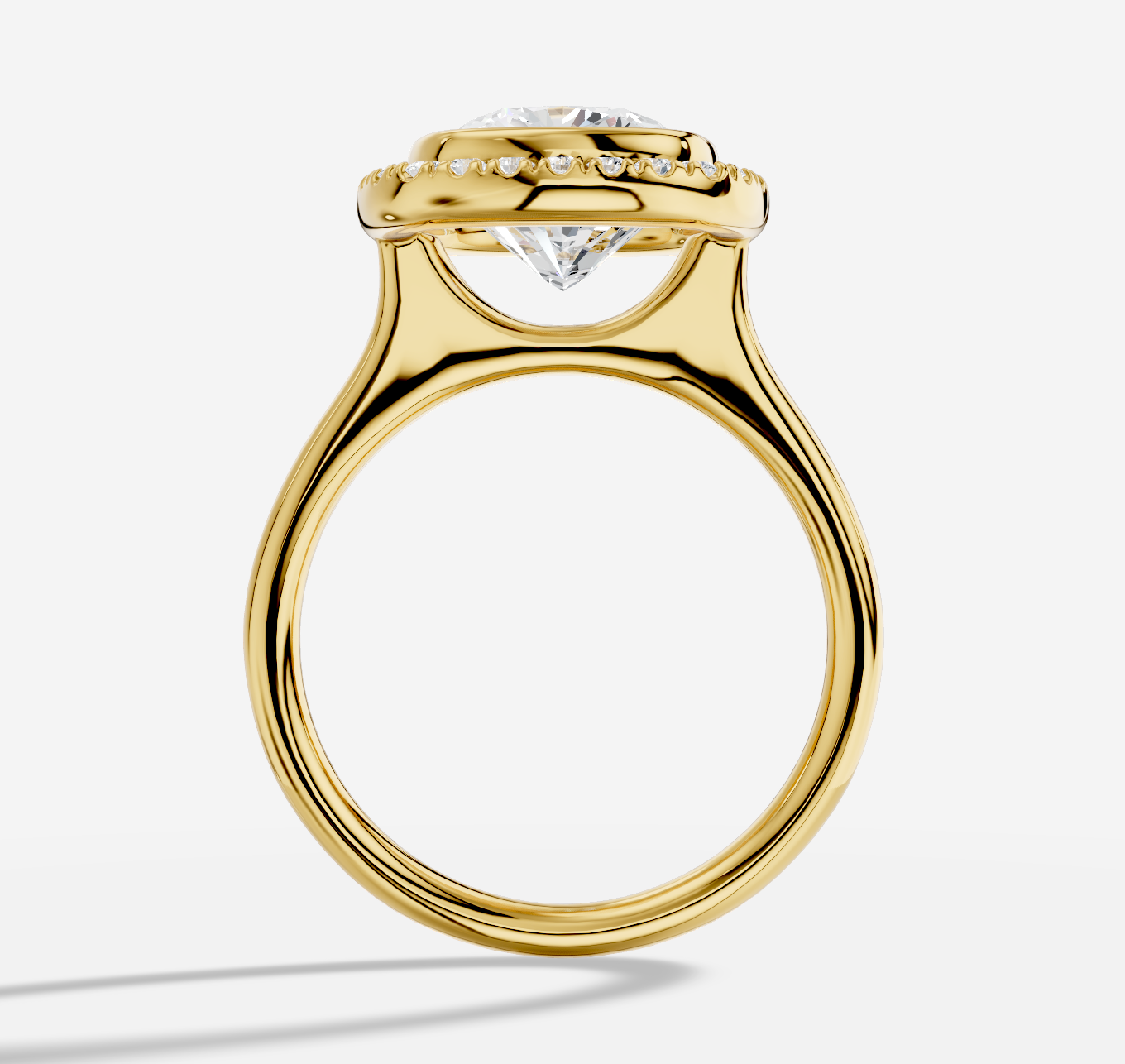 Cushion Diamond Ring in 18K Yellow Gold - 图片 4