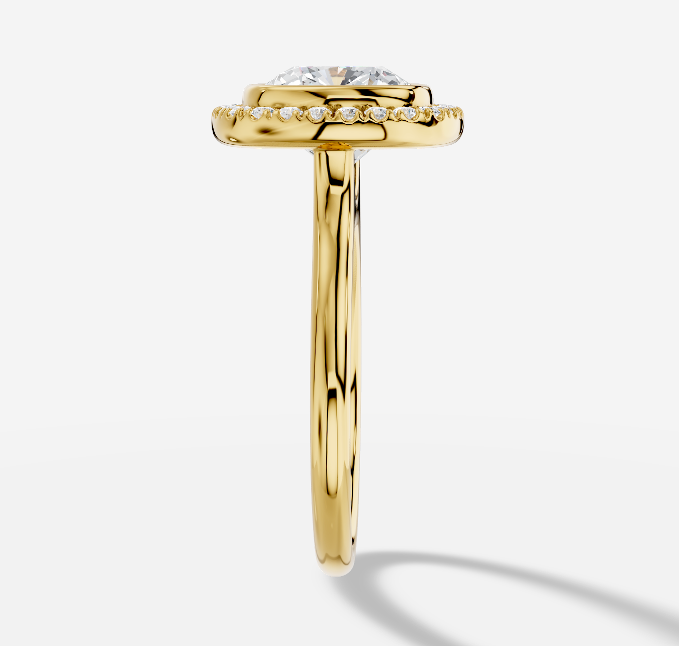 Cushion Diamond Ring in 18K Yellow Gold - 图片 3