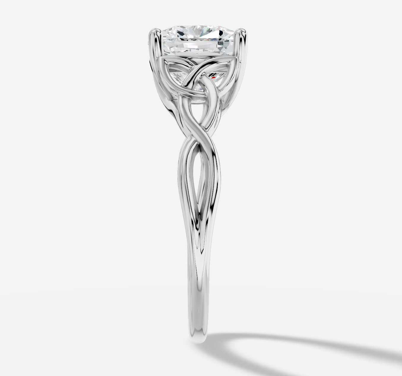 Cushion Diamond Ring in 18K White Gold - 图片 5