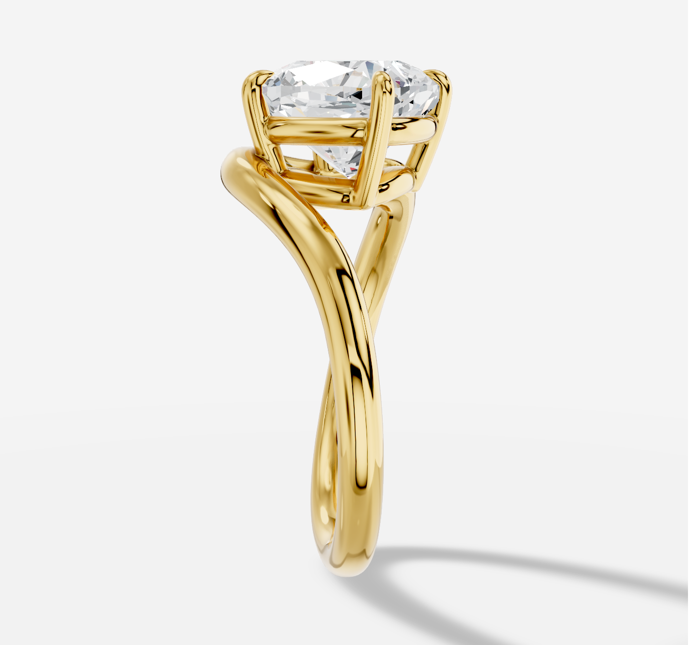 Cushion Diamond Ring in 18K Yellow Gold - 图片 5