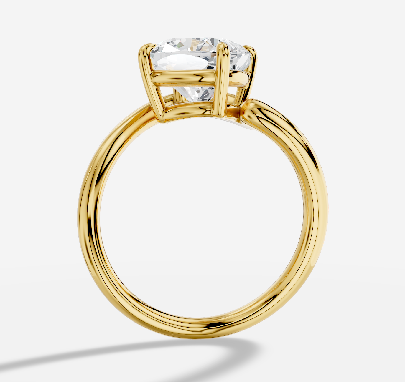 Cushion Diamond Ring in 18K Yellow Gold - 图片 4