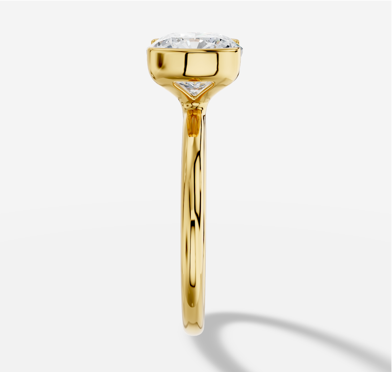 Cushion Diamond Ring in 18K Yellow Gold - 图片 4