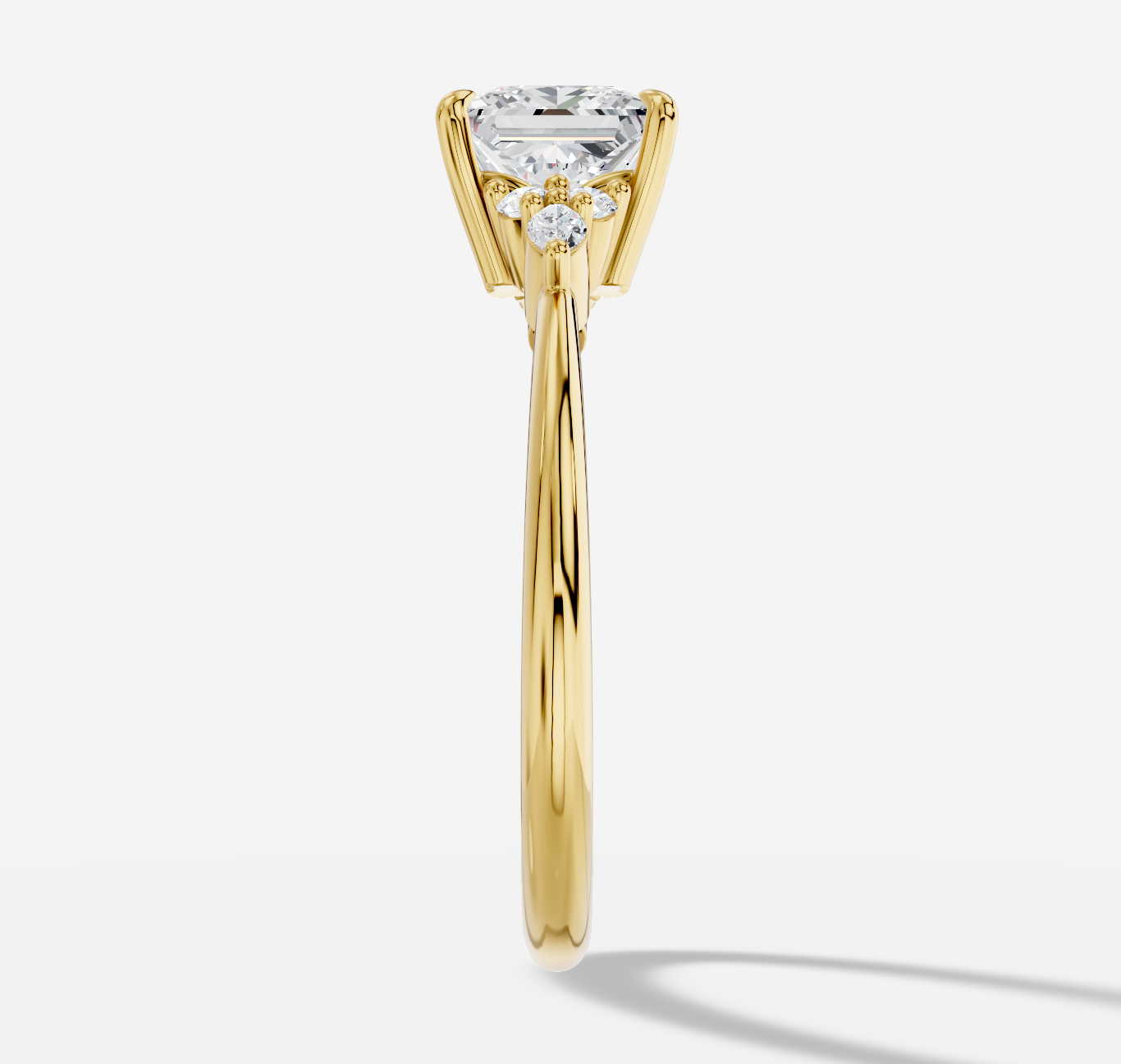 Princess Diamond Ring in 18K Yellow Gold - 图片 3