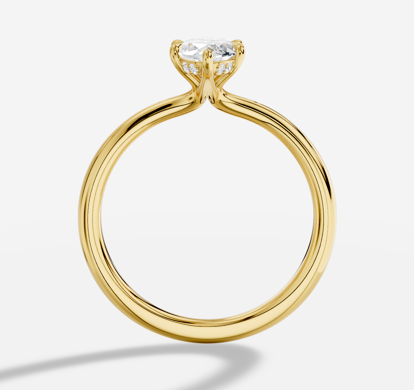 Marquise Diamond Ring in 18K Yellow Gold - 图片 3