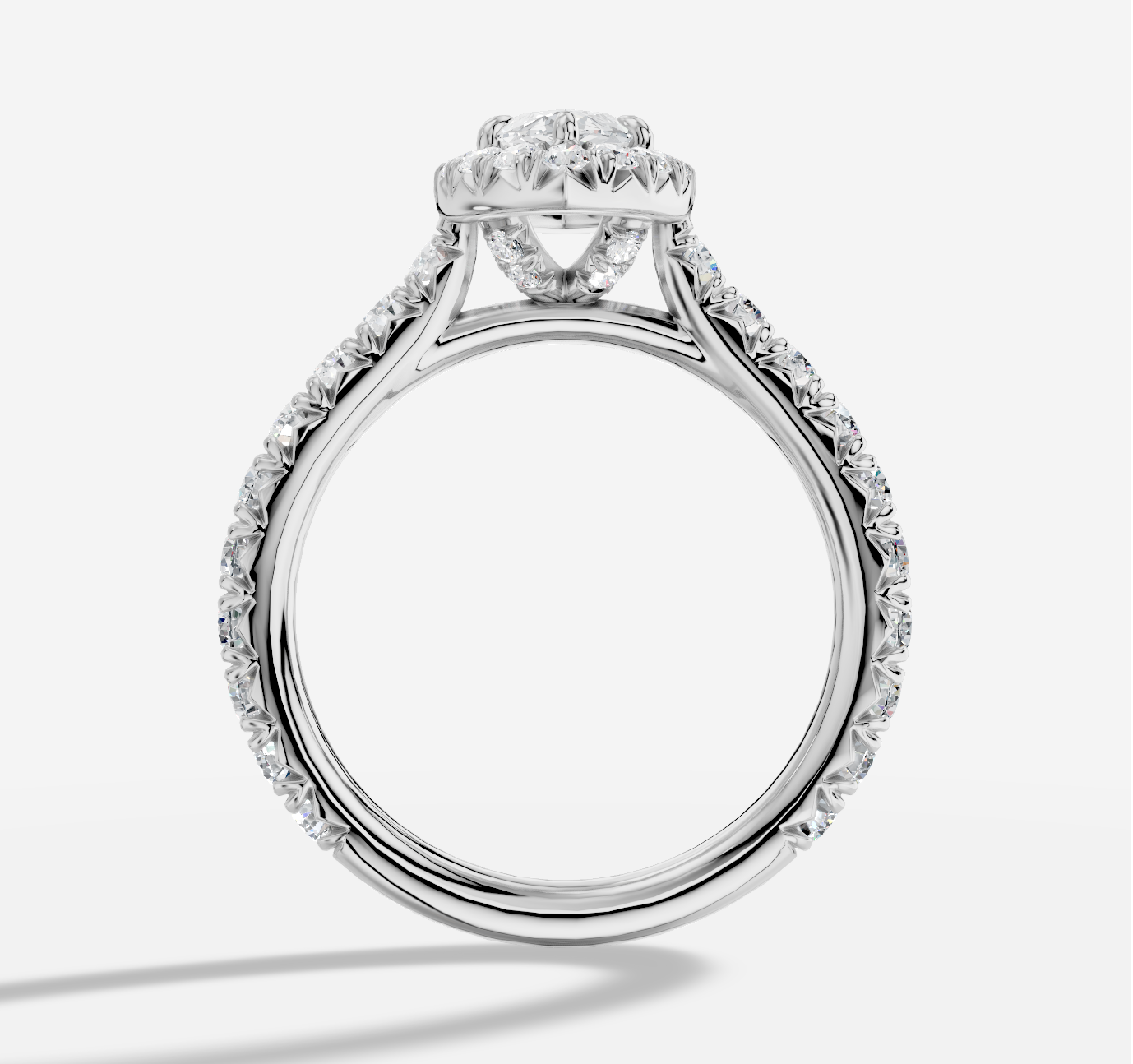 Marquise Diamond Ring in 18K White Gold - 图片 4