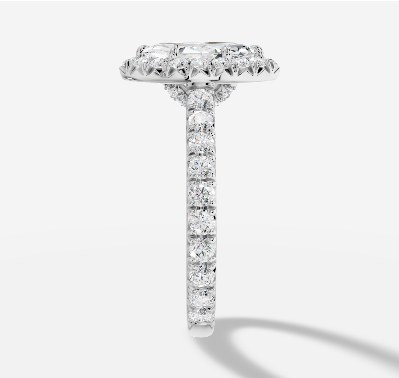 Marquise Diamond Ring in 18K White Gold - 图片 2