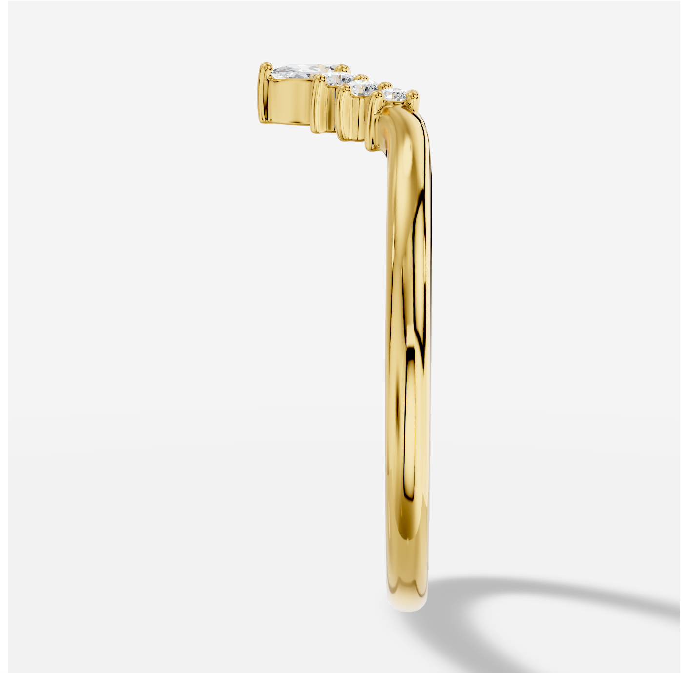 Pear Diamond Ring in 18K Yellow Gold - 图片 5