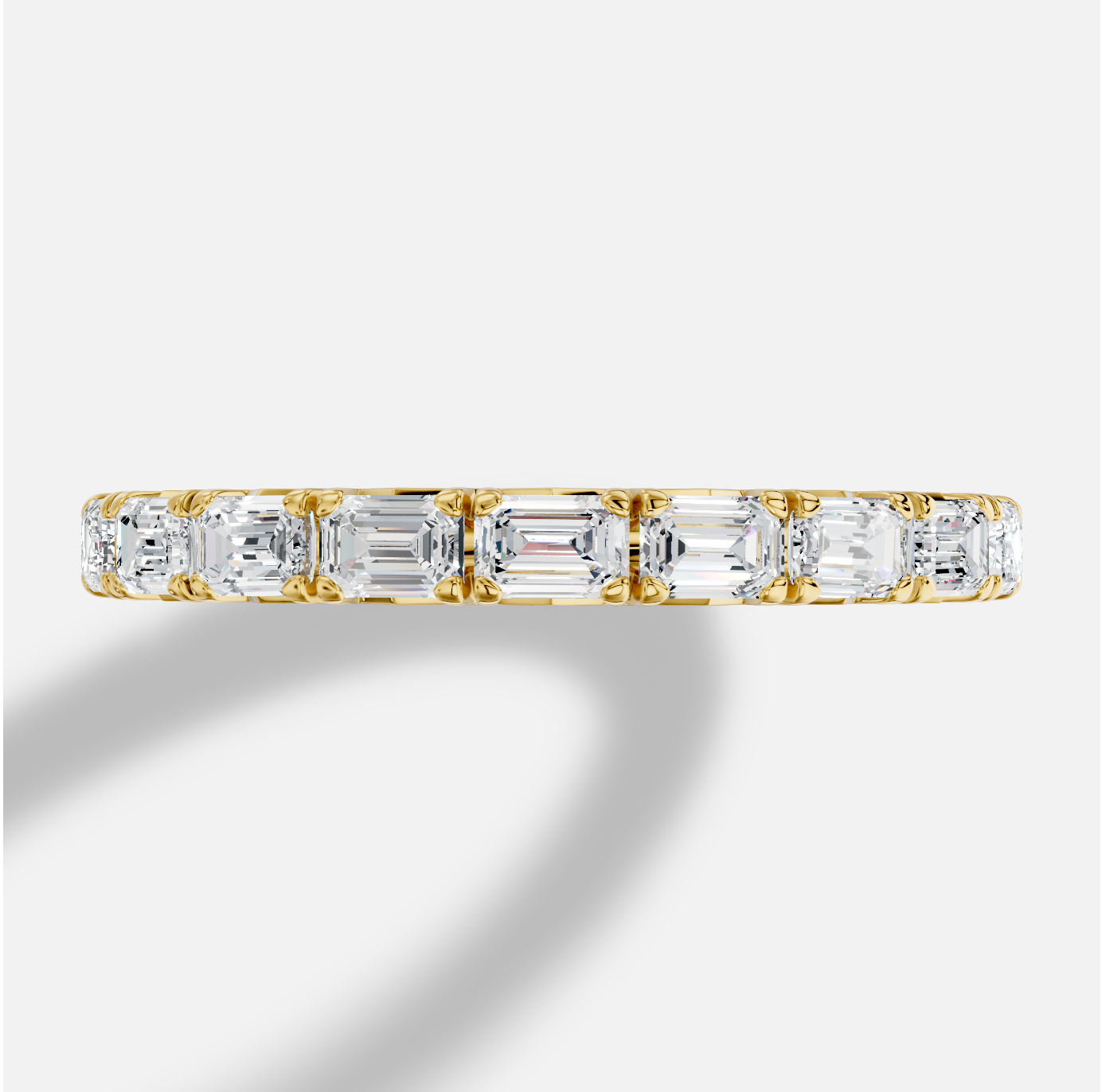 Emerald Cut Diamond Ring in 18K Yellow Gold - 图片 6