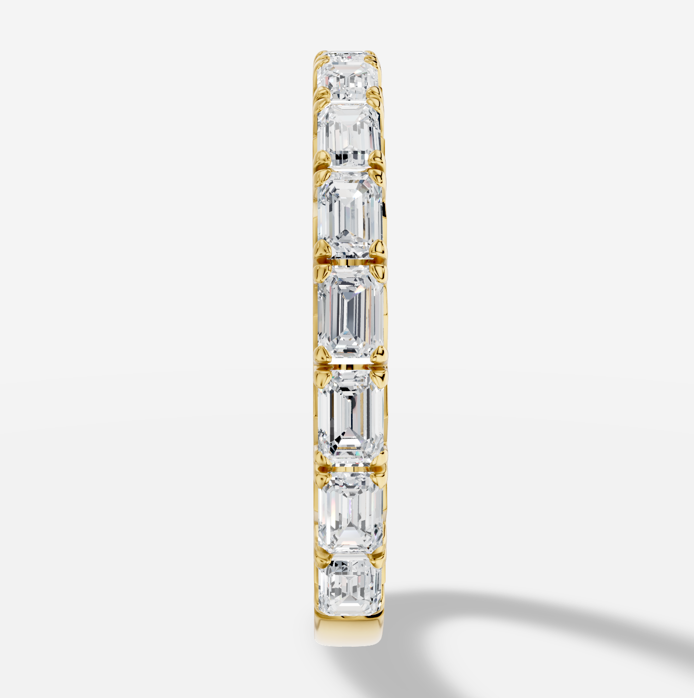 Emerald Cut Diamond Ring in 18K Yellow Gold - 图片 4