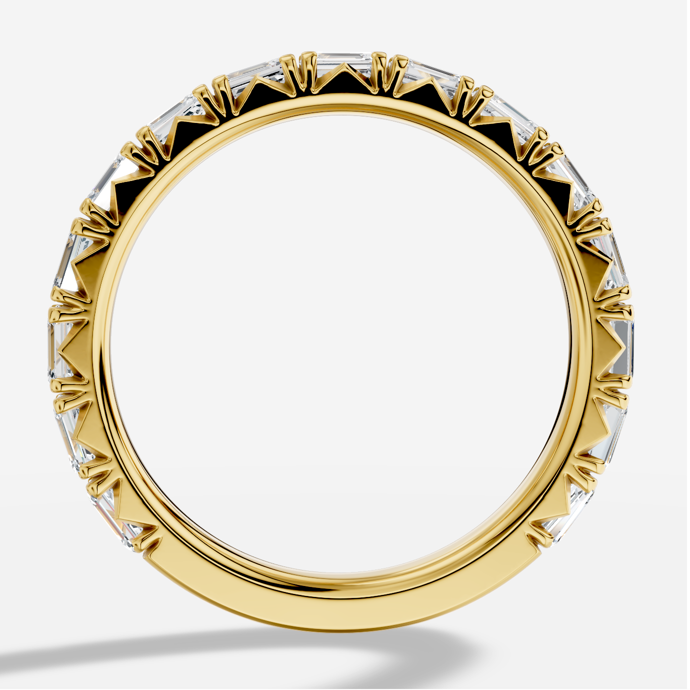 Emerald Cut Diamond Ring in 18K Yellow Gold - 图片 3