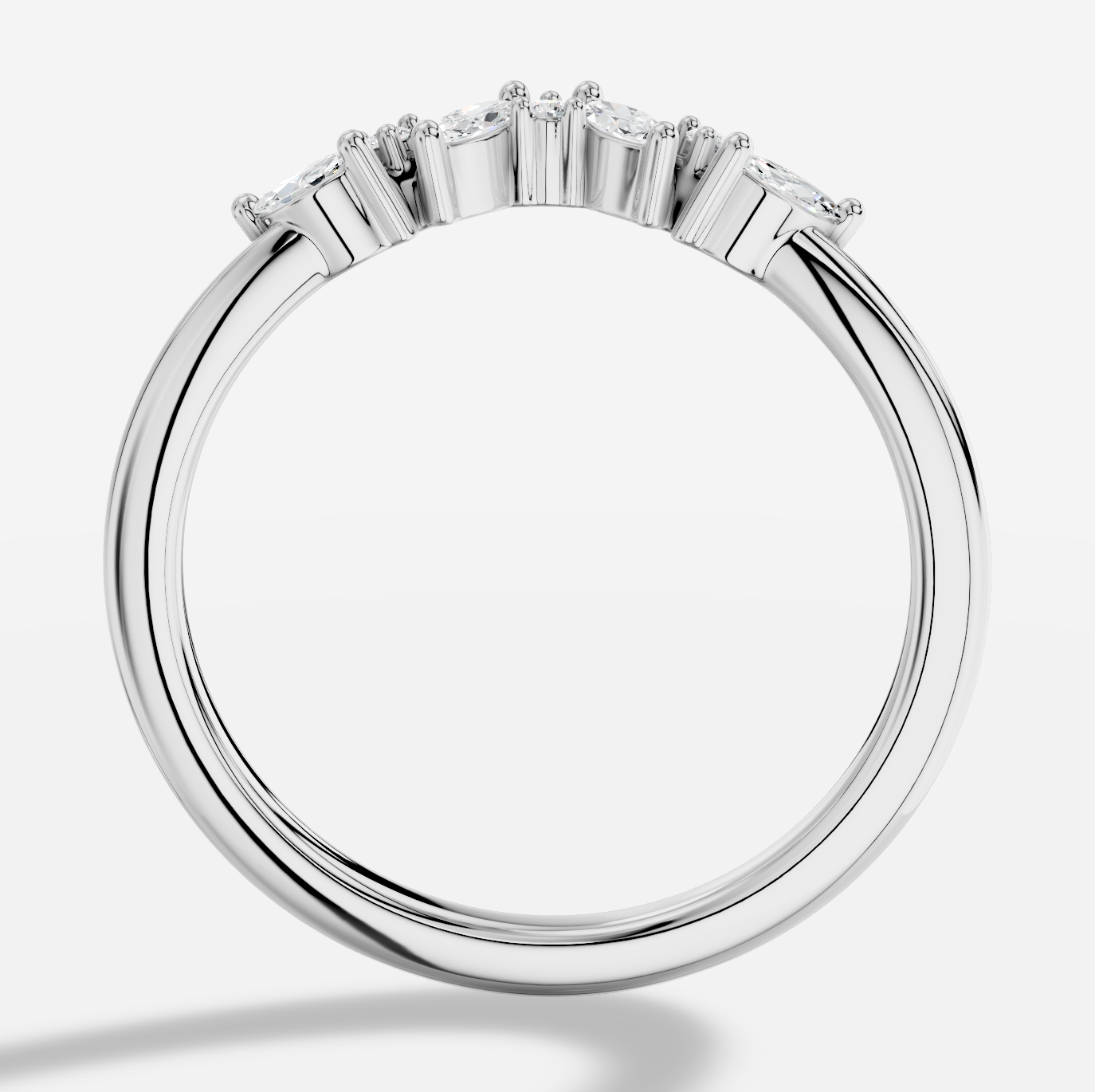 Marquise Diamond Ring in 18K White Gold - 图片 6