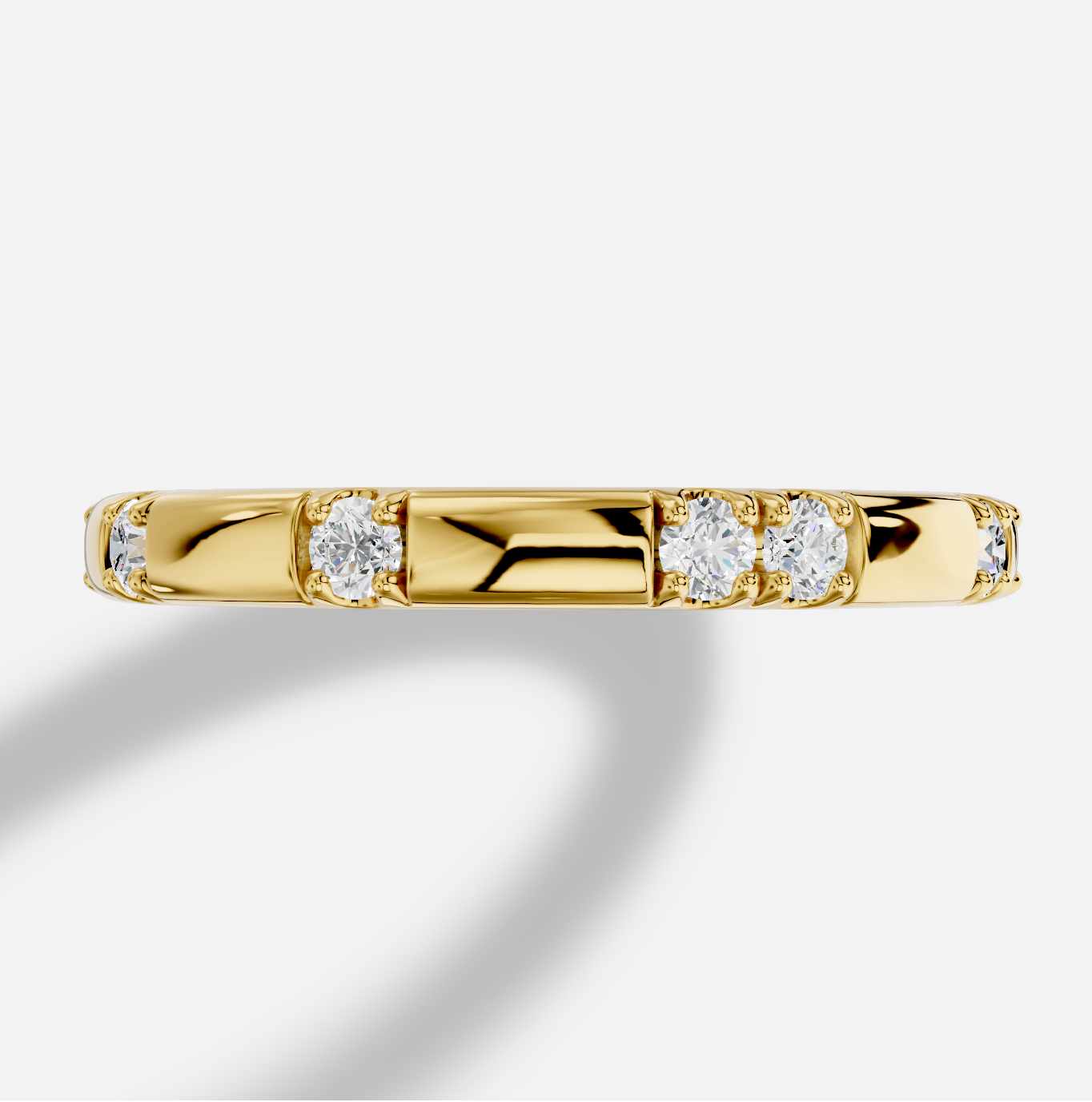 Round Diamond Ring in 18K Yellow Gold - 图片 2