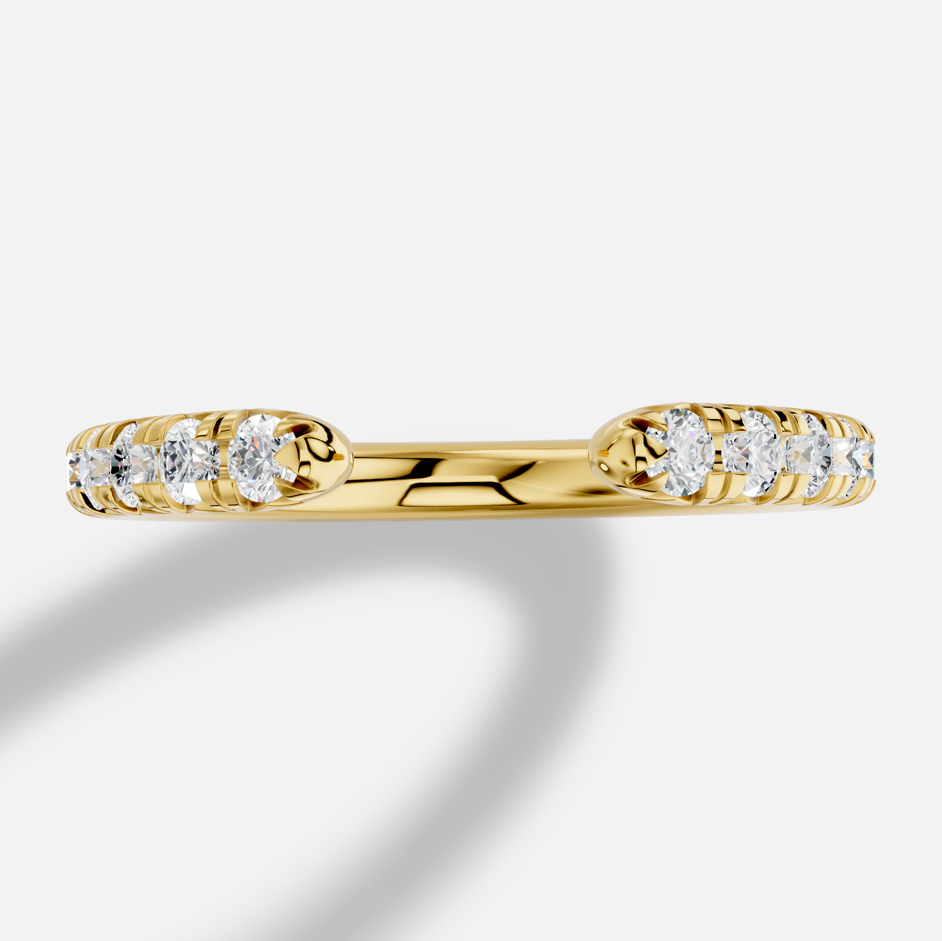 Round Diamond Ring in 18K Yellow Gold - 图片 5