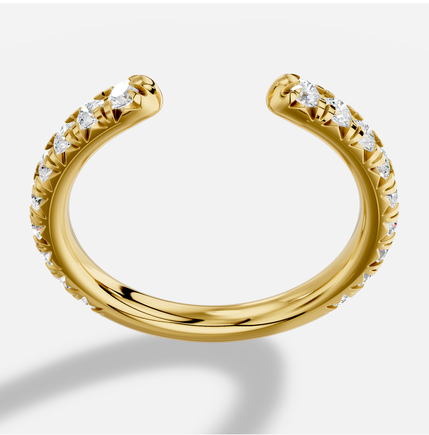 Round Diamond Ring in 18K Yellow Gold