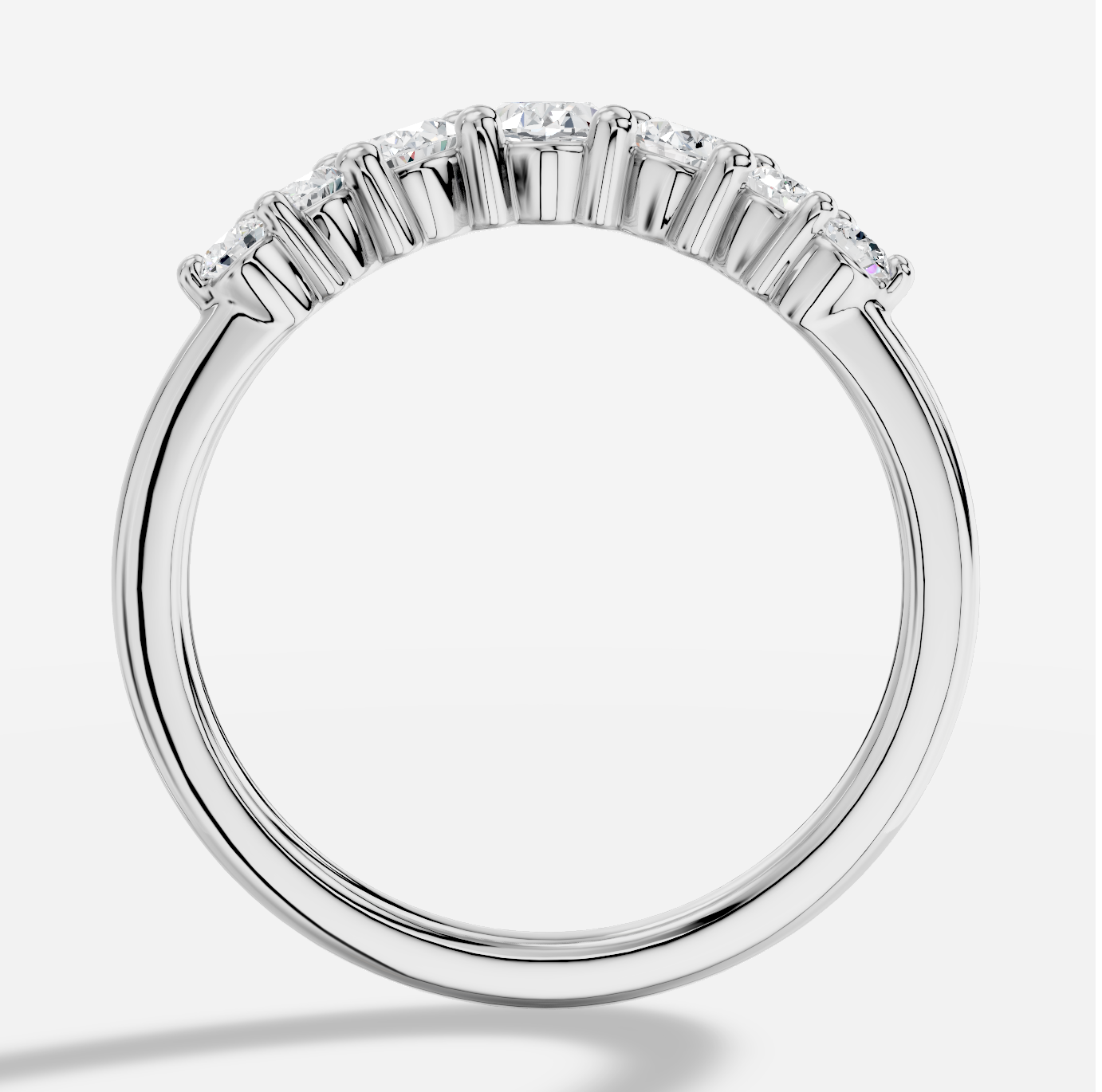 Oval Diamond Ring in 18K White Gold - 图片 6