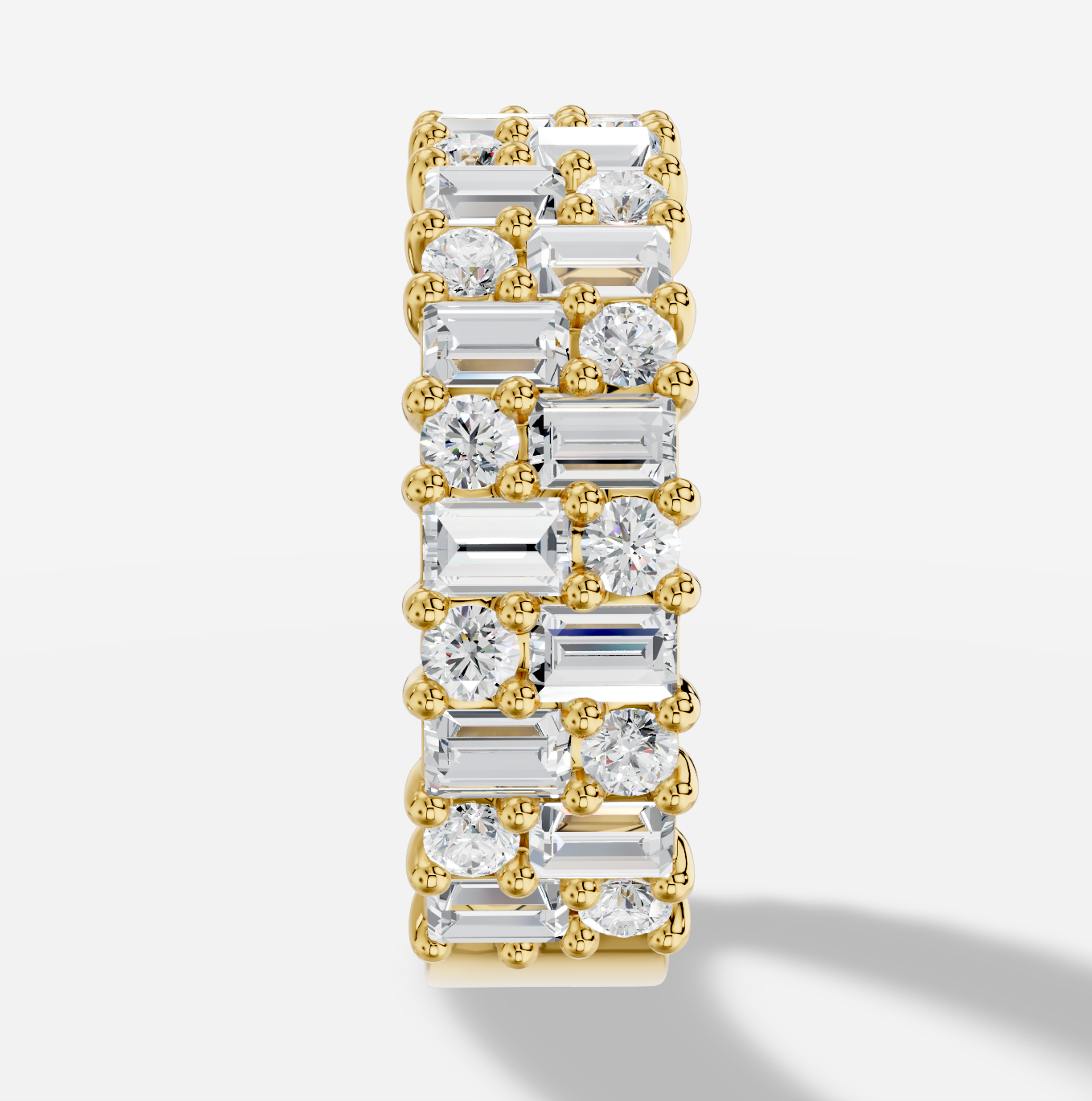 Emerald Cut Diamond Ring in 18K Yellow Gold - 图片 4