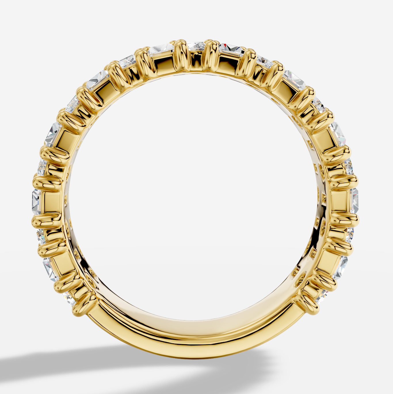 Emerald Cut Diamond Ring in 18K Yellow Gold - 图片 5