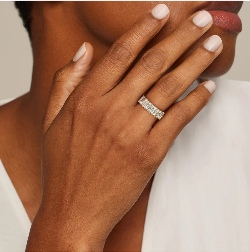 Emerald Cut Diamond Ring in 18K Yellow Gold - 图片 8