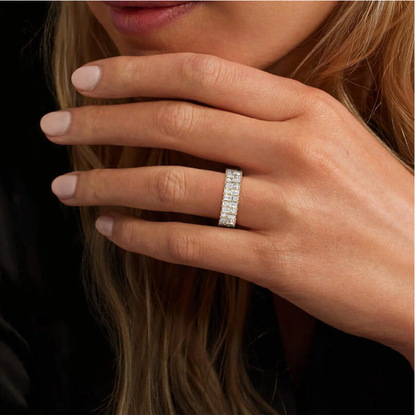 Emerald Cut Diamond Ring in 18K Yellow Gold - 图片 7