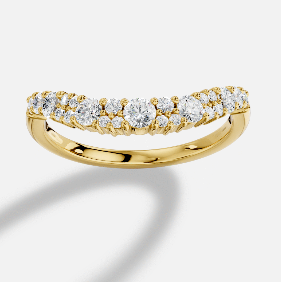 Round Diamond Ring in 18K Yellow Gold