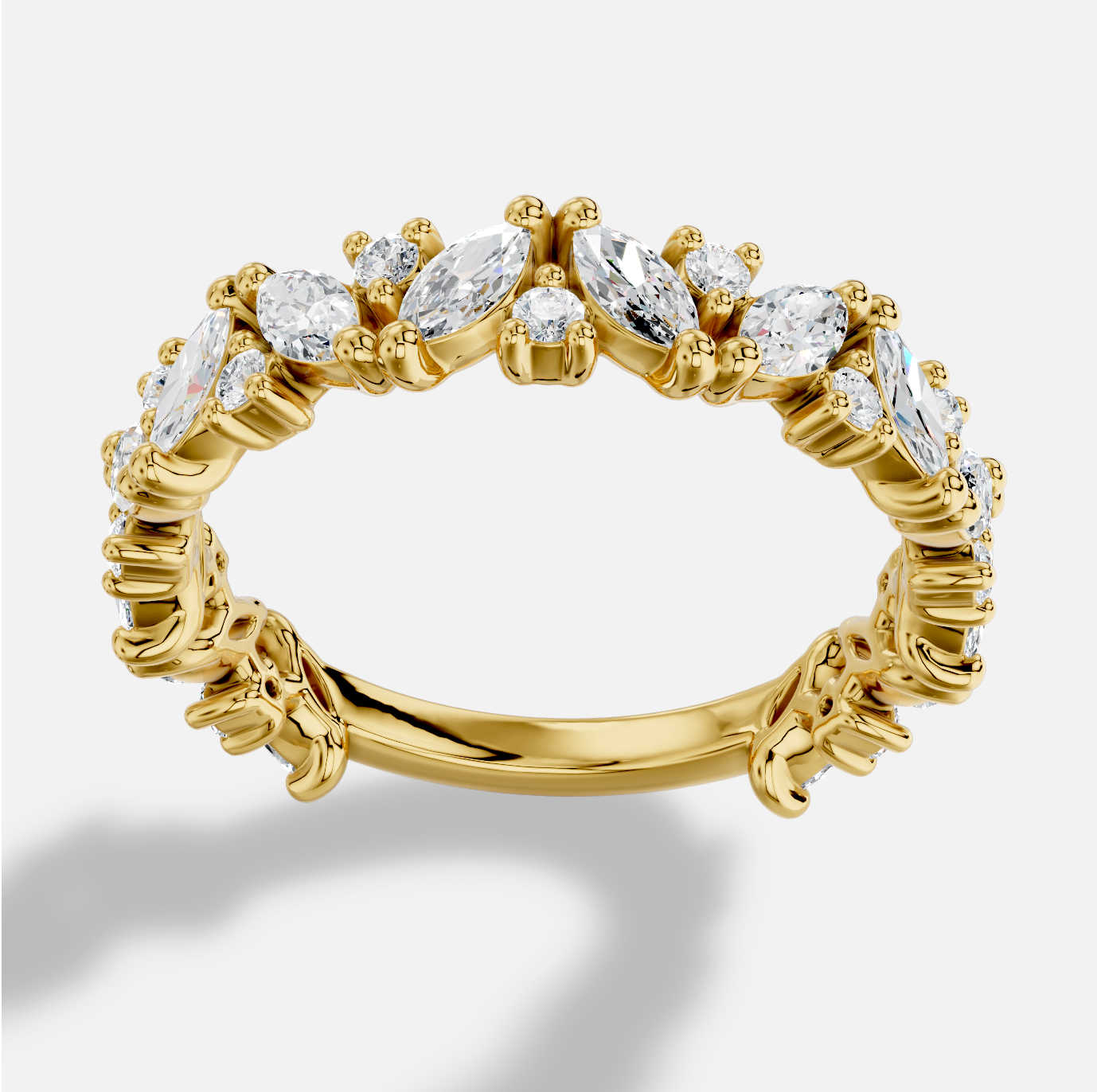 Marquise  Diamond Ring in 18K Yellow Gold