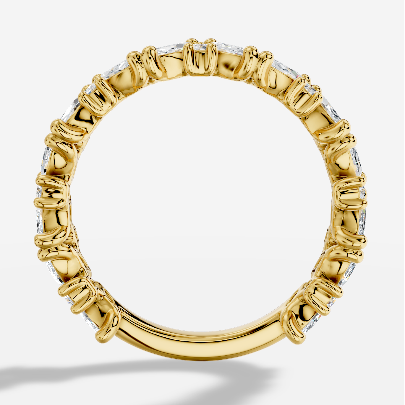 Marquise Diamond Ring in 18K Yellow Gold - 图片 4