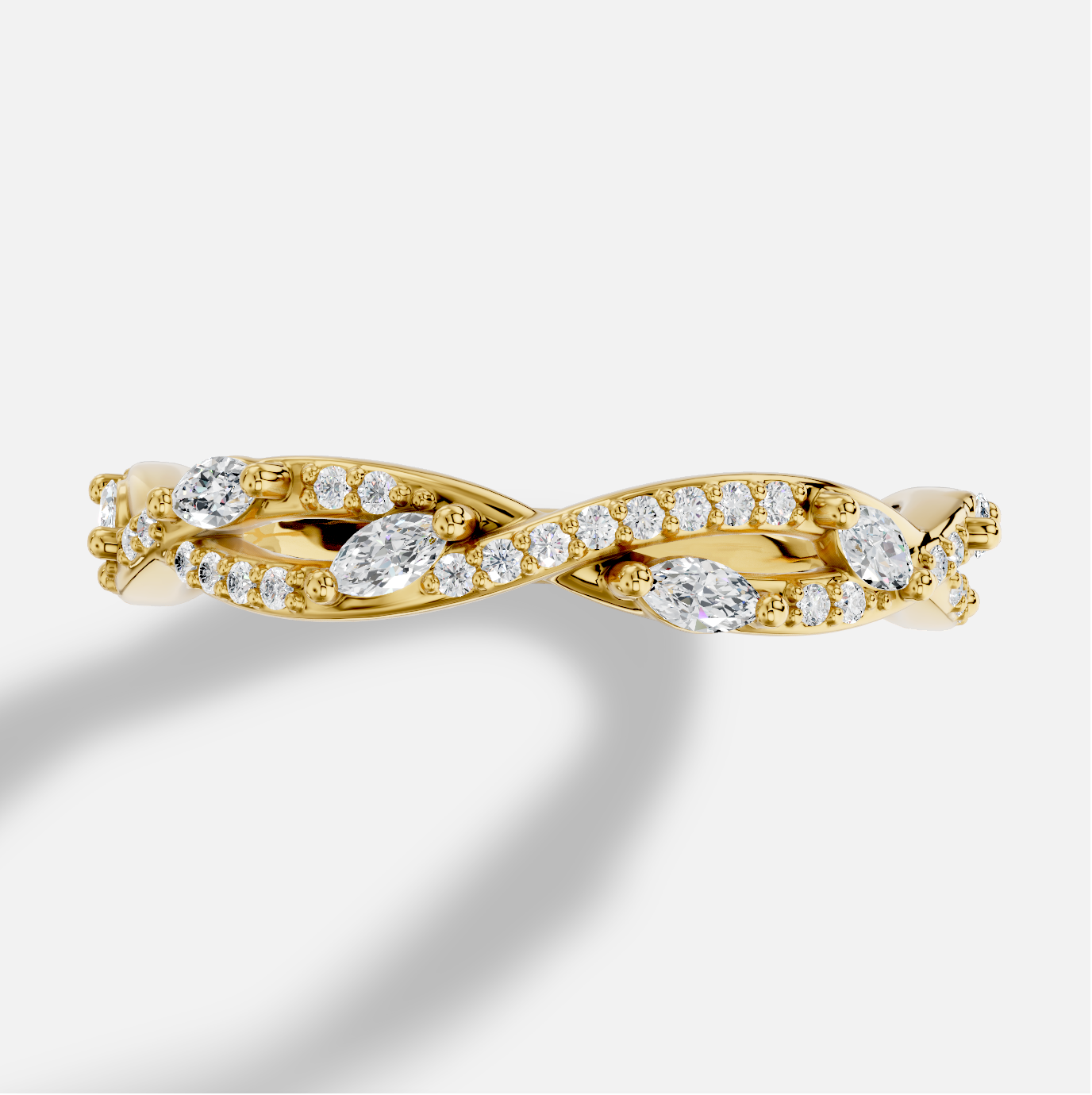 Marquise Diamond Ring in 18K Yellow Gold - 图片 6