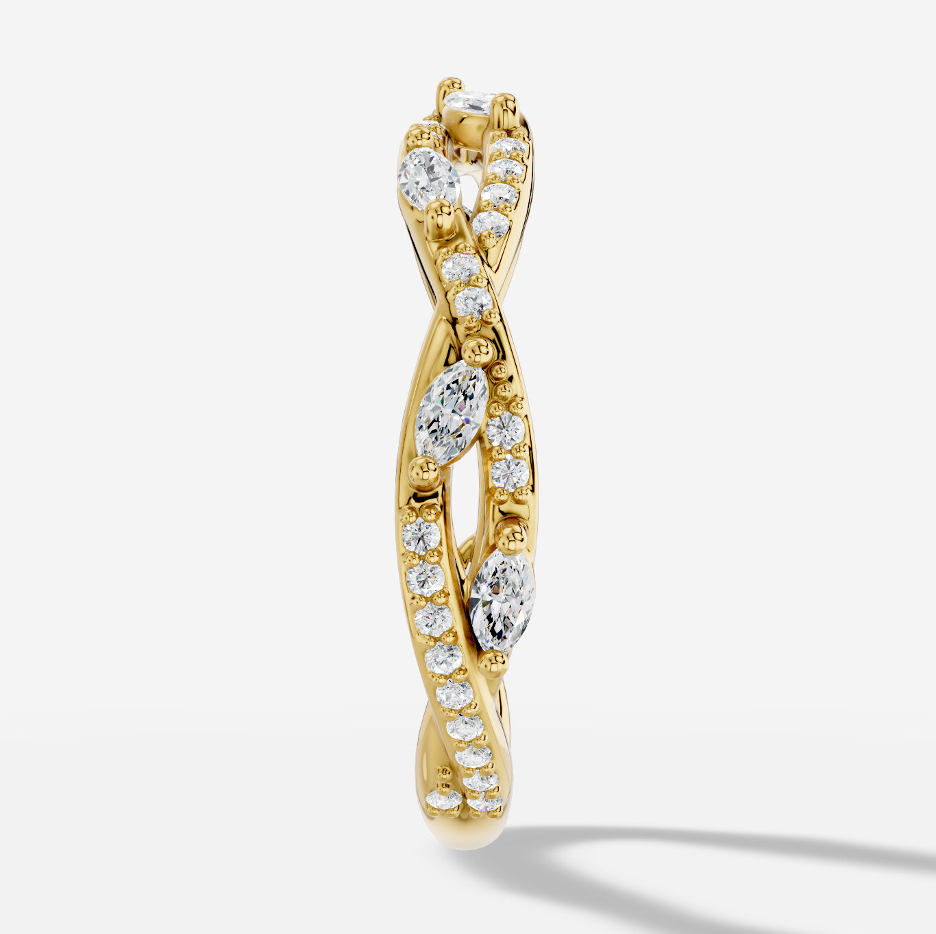 Marquise Diamond Ring in 18K Yellow Gold - 图片 3
