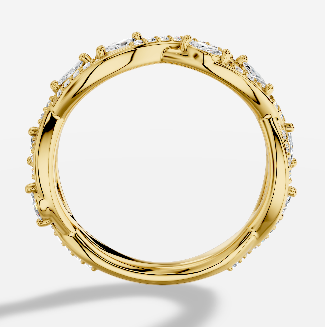 Marquise Diamond Ring in 18K Yellow Gold - 图片 2