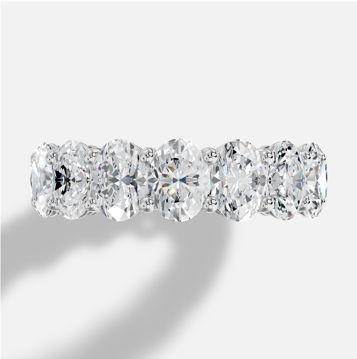 Oval Diamond Ring in 18K White Gold - 图片 5