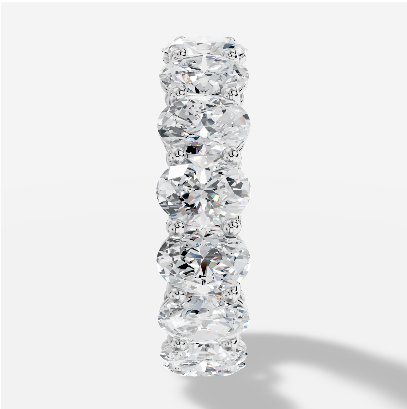 Oval Diamond Ring in 18K White Gold - 图片 3