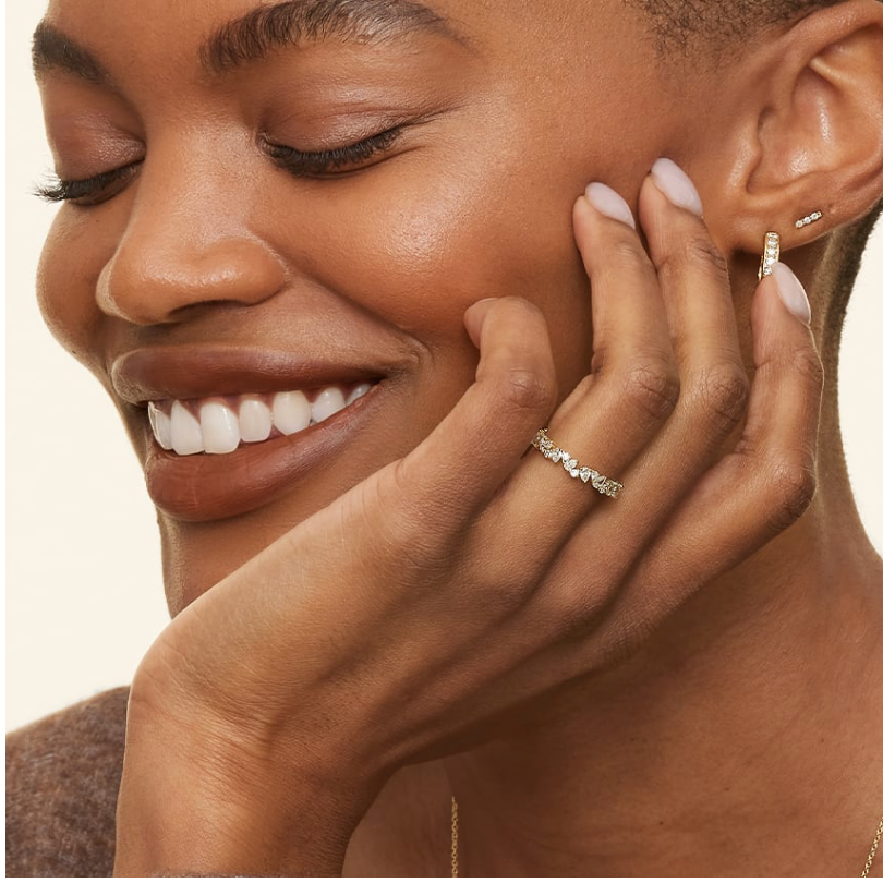 Pear Full Coverage Diamond Ring in 18K Yellow Gold - 图片 6