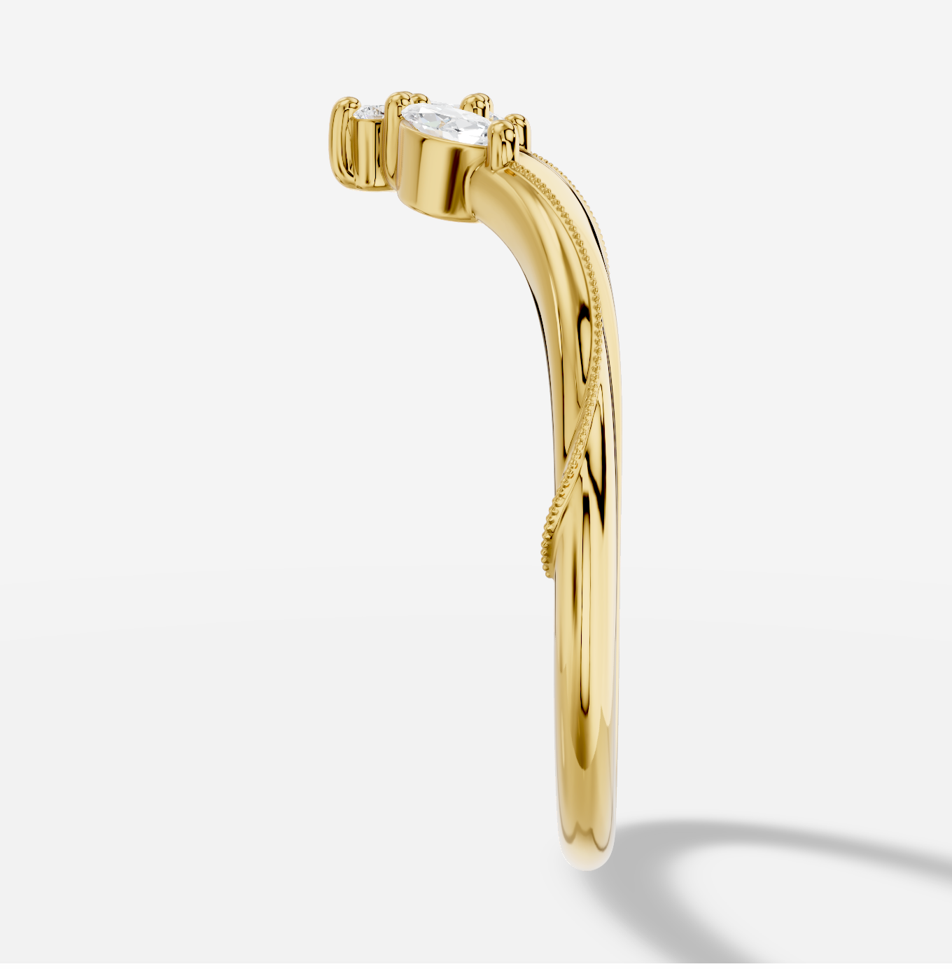 Marquise Diamond Ring in 18K Yellow Gold - 图片 4