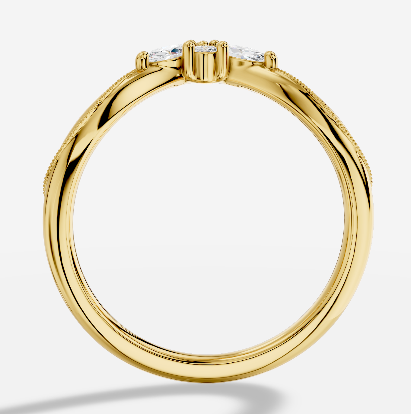 Marquise Diamond Ring in 18K Yellow Gold - 图片 5
