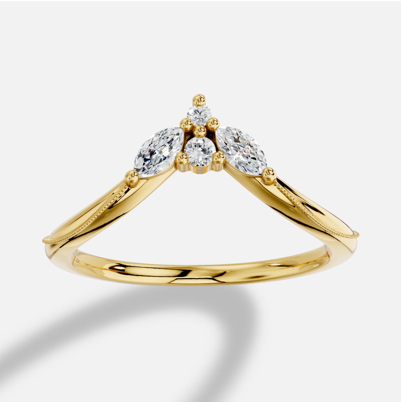 Marquise  Diamond Ring in 18K Yellow Gold
