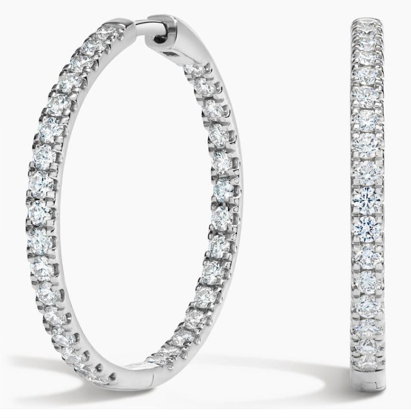 Perfect Hoop Diamond Earrings in 18K Yellow Gold