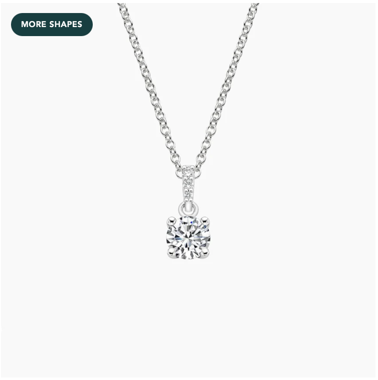 Round Diamond Pendant (1 ct. tw.) in 18k White Gold