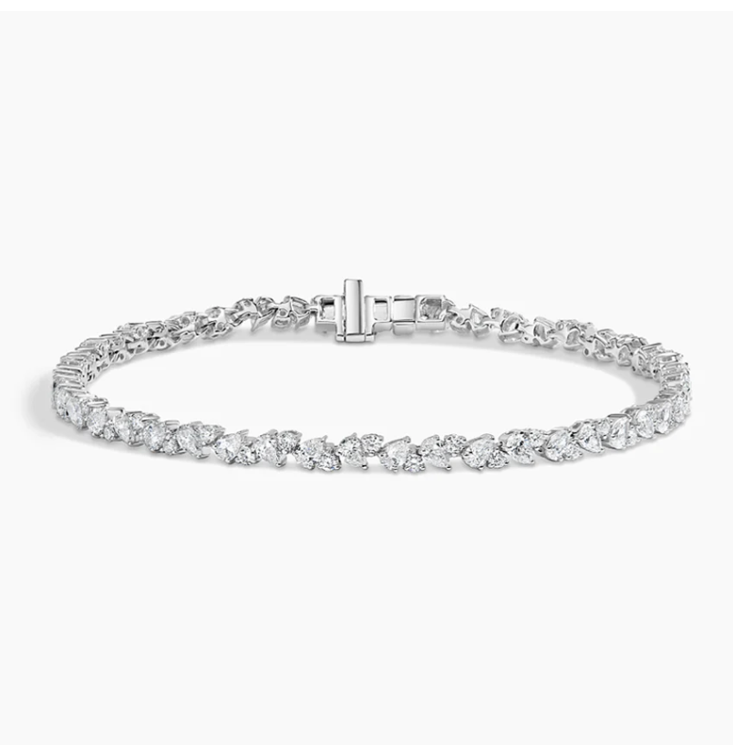 Pear Diamond  Bracelet in 18K White Gold